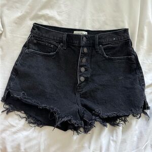 Abercrombie button up curve love denim shorts